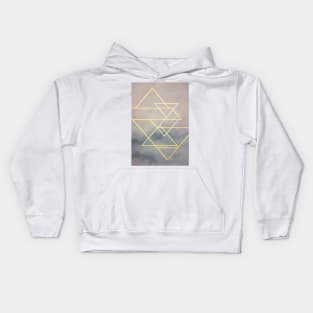 Pink abstract. Geometric abstraction with lines and points. Kids Hoodie